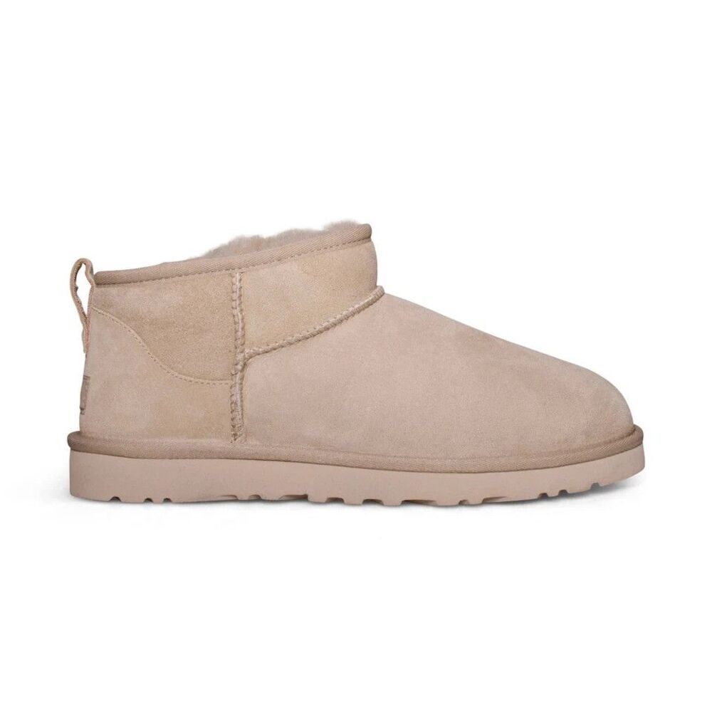 UGG Classic Ultra Mini Men’s Size 18 Mustard Seed Suede Sheepskin Boots NEW